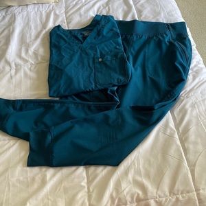 Infinity scrub set joggers- Caribbean blue